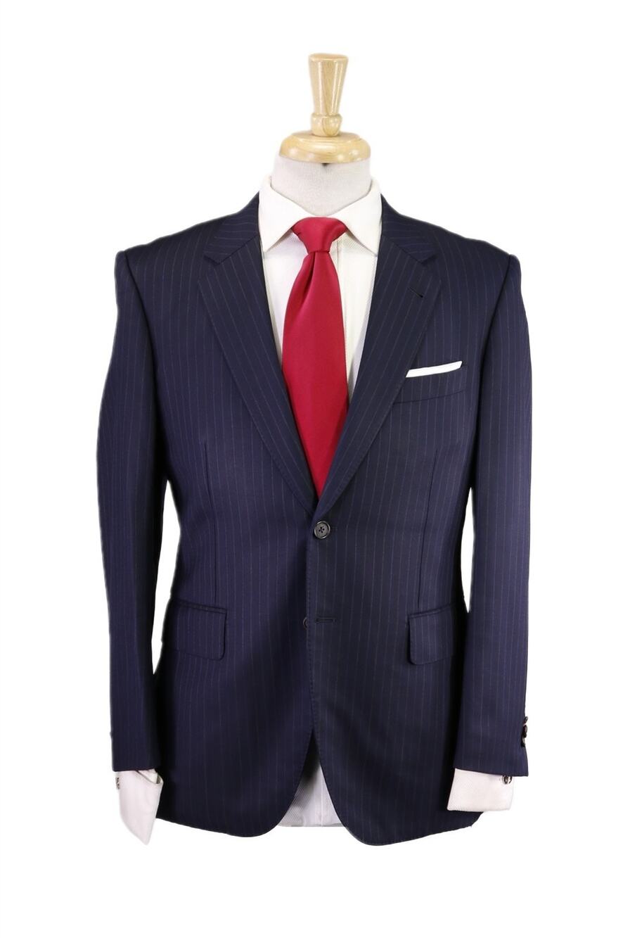 Paul Smith x Ermenegildo Zegna Navy Blue Pinstripe 2-Btn Wool Suit 38S